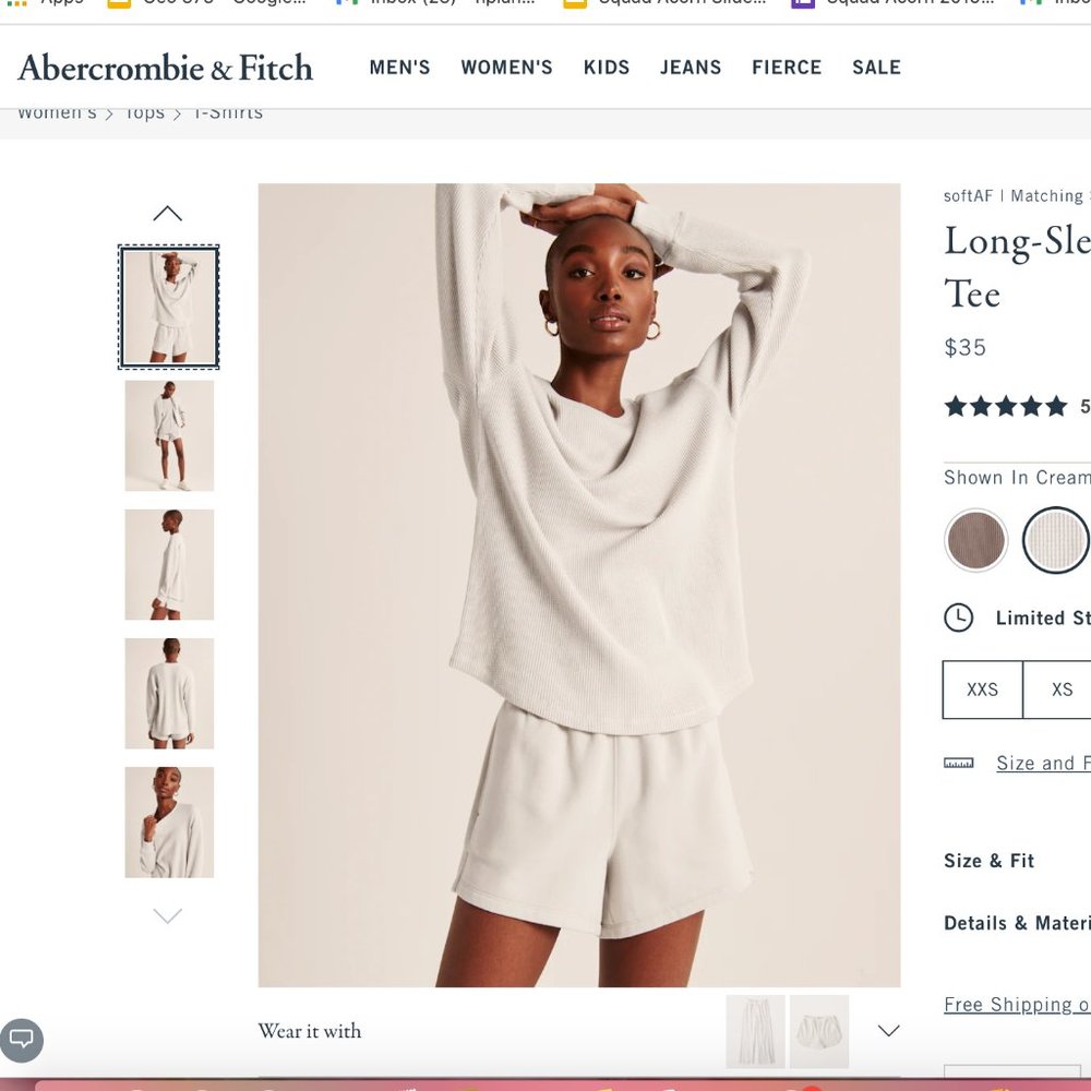 Abercrombie Long Sleeve Waffle Henley
